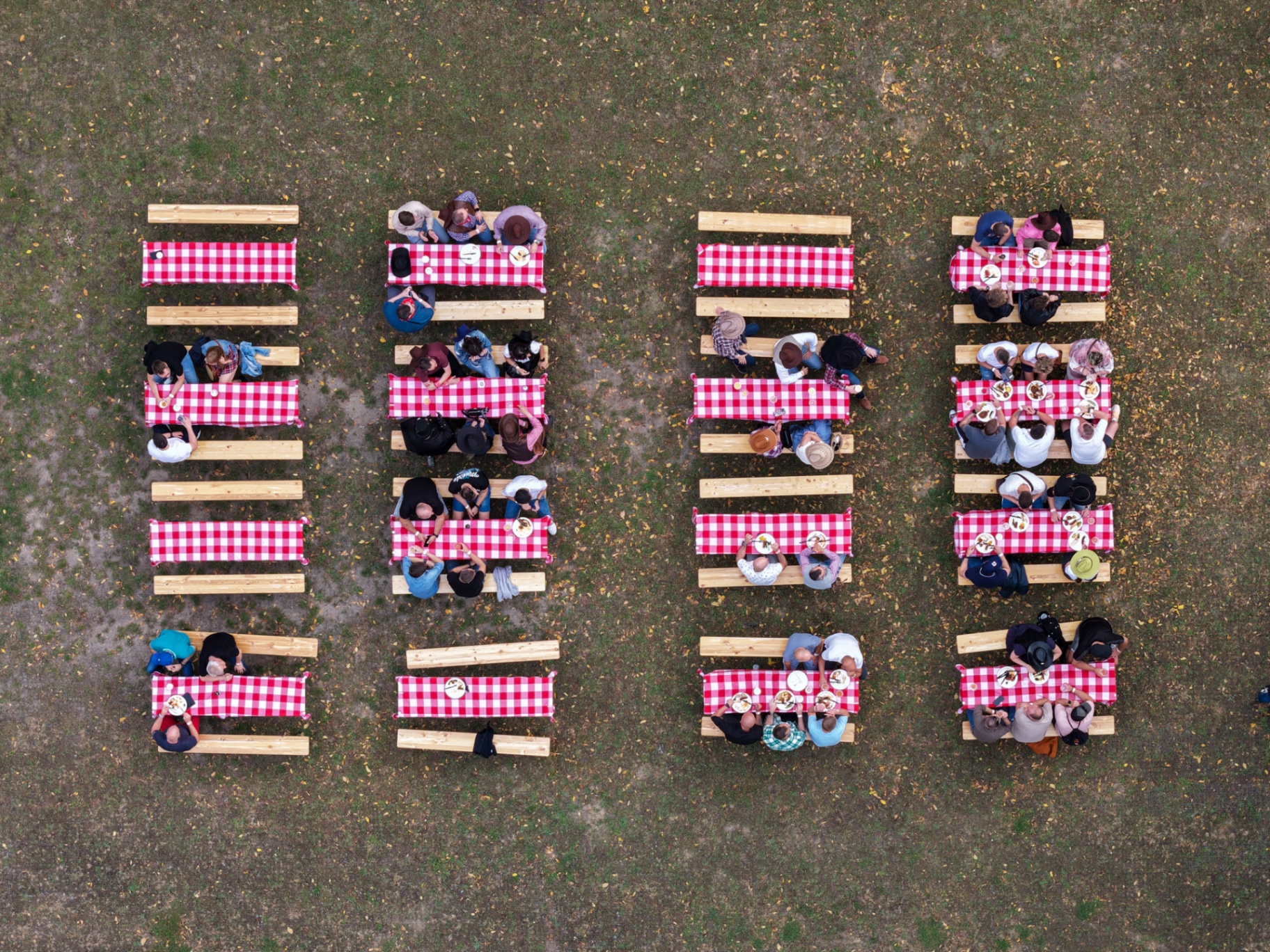 Piknik firmowy - widok z góry