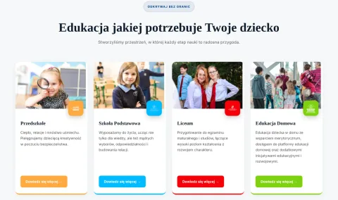 Oferta edukacyjna na stronie Dawid EDU przygotowanej przez FOTZ